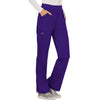 Cherokee Workwear Revolution WW110 Scrubs Pants Women's Mid Rise Straight Leg Pull-on Grape 5XL