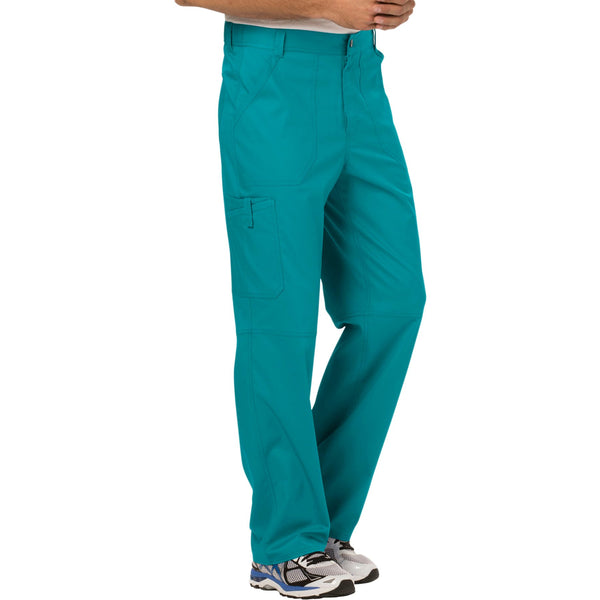 Cherokee Workwear Revolution WW140 Scrubs Pants Men's Fly Front Teal Blue 5XL