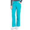 Cherokee Workwear Professionals WW160 Scrubs Pants Women's Mid Rise Straight Leg Drawstring Teal Blue 4XL