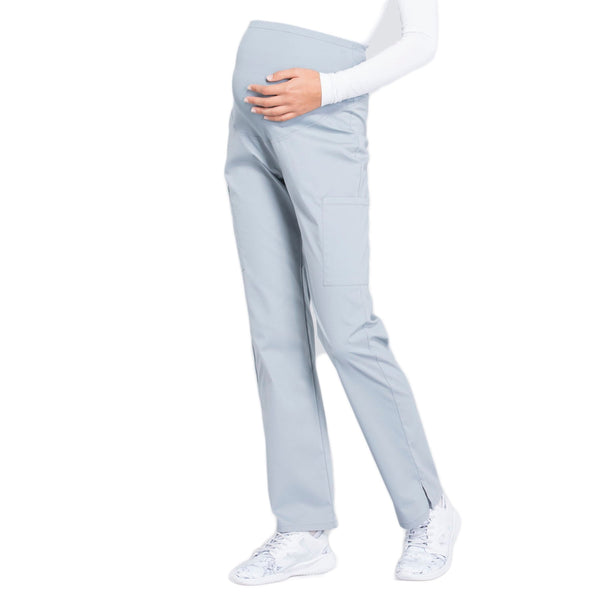 Cherokee Workwear Professionals WW220 Scrubs Pants Maternity Straight Leg Grey L