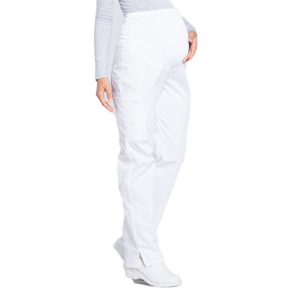 Cherokee Workwear Professionals WW220 Scrubs Pants Maternity Straight Leg White M