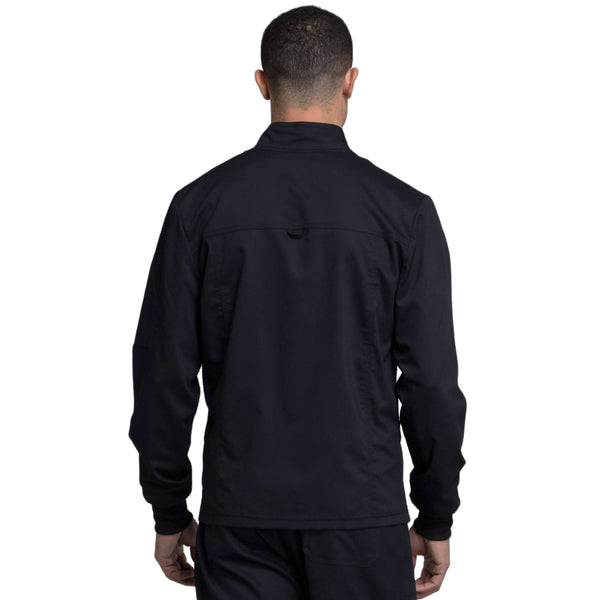 Cherokee Workwear Revolution WW320 Scrubs Jacket Men's Zip Front Black 3XL