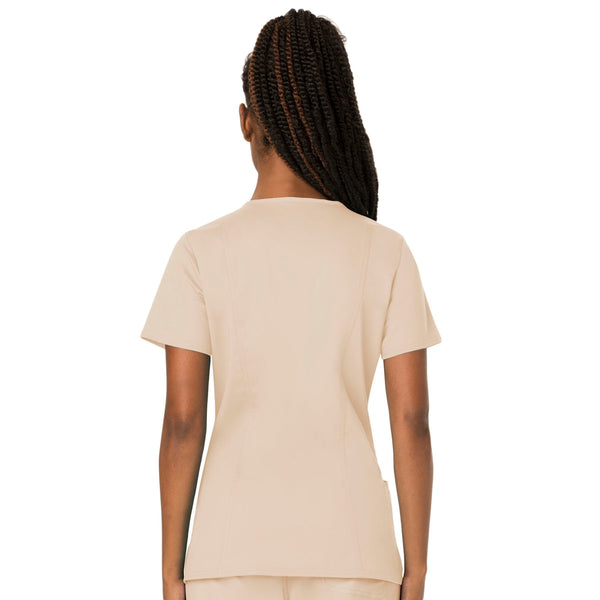 Cherokee Workwear Revolution WW620 Scrubs Top Women's V-Neck Khaki 3XL