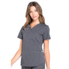 Cherokee Workwear Professionals WW665 Scrubs Top Women's V-Neck Pewter 4XL