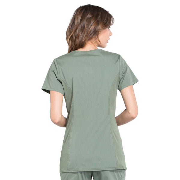 Cherokee Workwear Professionals WW685 Scrubs Top Maternity Mock Wrap Olive 3XL