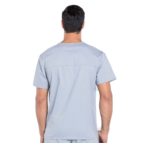 Cherokee Workwear Professionals WW695 Scrubs Top Men's V-Neck Grey 3XL