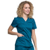 Cherokee Workwear Revolution WW710 Scrubs Top Women's V-Neck Caribbean Blue M