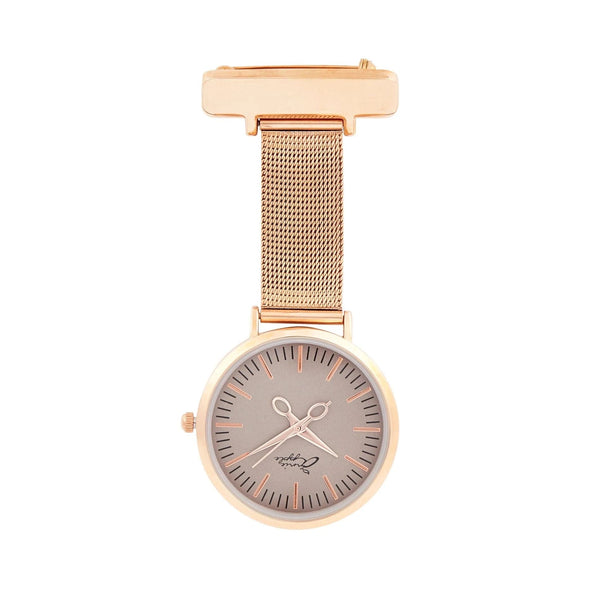 Annie Apple Fob Watches Aurora Grey/Rose Gold Mesh Nurse Fob Watch