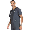 Cherokee Scrubs Top Cherokee Infinity CK900A Scrubs Top Men's V-Neck Pewter