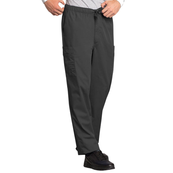 Cherokee Scrubs Pants Cherokee Workwear 4000 Scrubs Pants Men's Drawstring Cargo Pewter