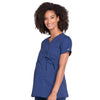 Cherokee Scrubs Top Cherokee Workwear Professionals WW685 Scrubs Top Maternity Mock Wrap Navy