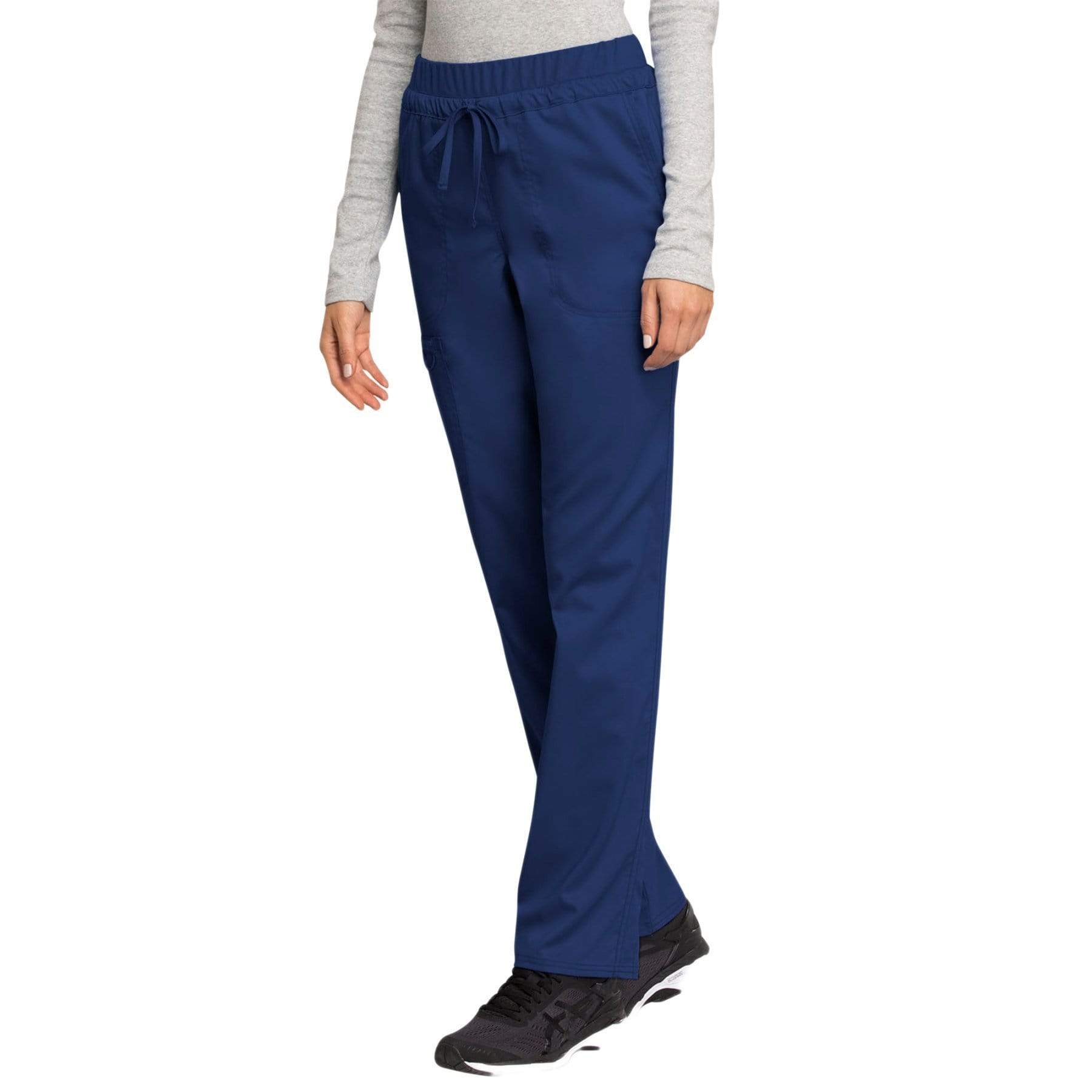 Cherokee Statement Mid Rise Tapered Leg Drawstring Pant in Navy - All Med  Express