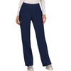 Cherokee Workwear Revolution WW110 Scrubs Pants Women's Mid Rise Straight Leg Pull-on Navy