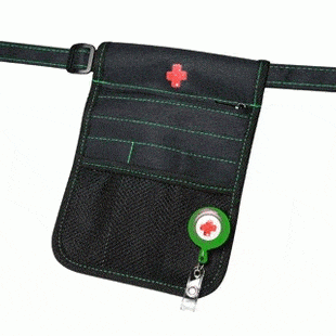 Medshop Nursing Pouches Nursing Pouch With Green Stitching + Retractor