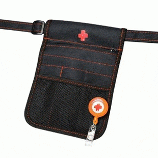 Medshop Nursing Pouches Nursing Pouch With Orange Stitching + Retractor
