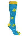 Prestige Medical Socks Yellow Ducks & Bubbles Prestige 30cm Premium Knit Compression Socks