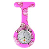 Medshop Fob Watches Pink Butterfly Silicone Nursing FOB Watch