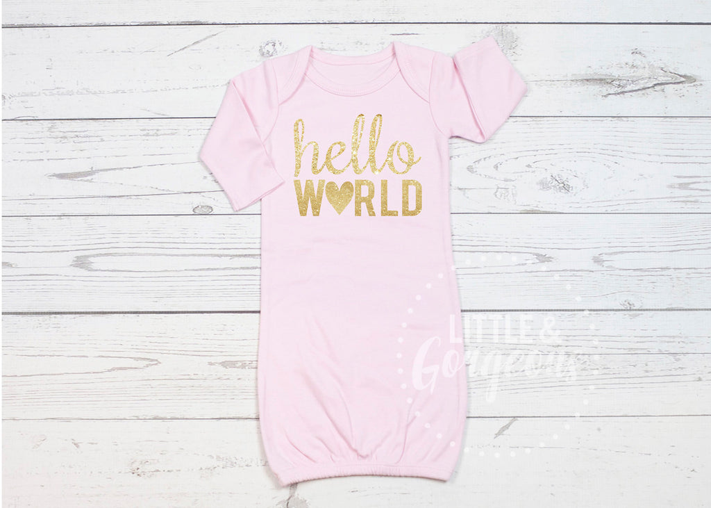 hello world newborn outfit