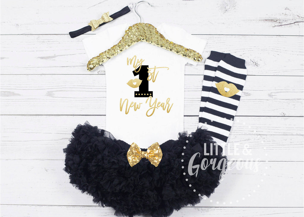 baby girl first new years outfit