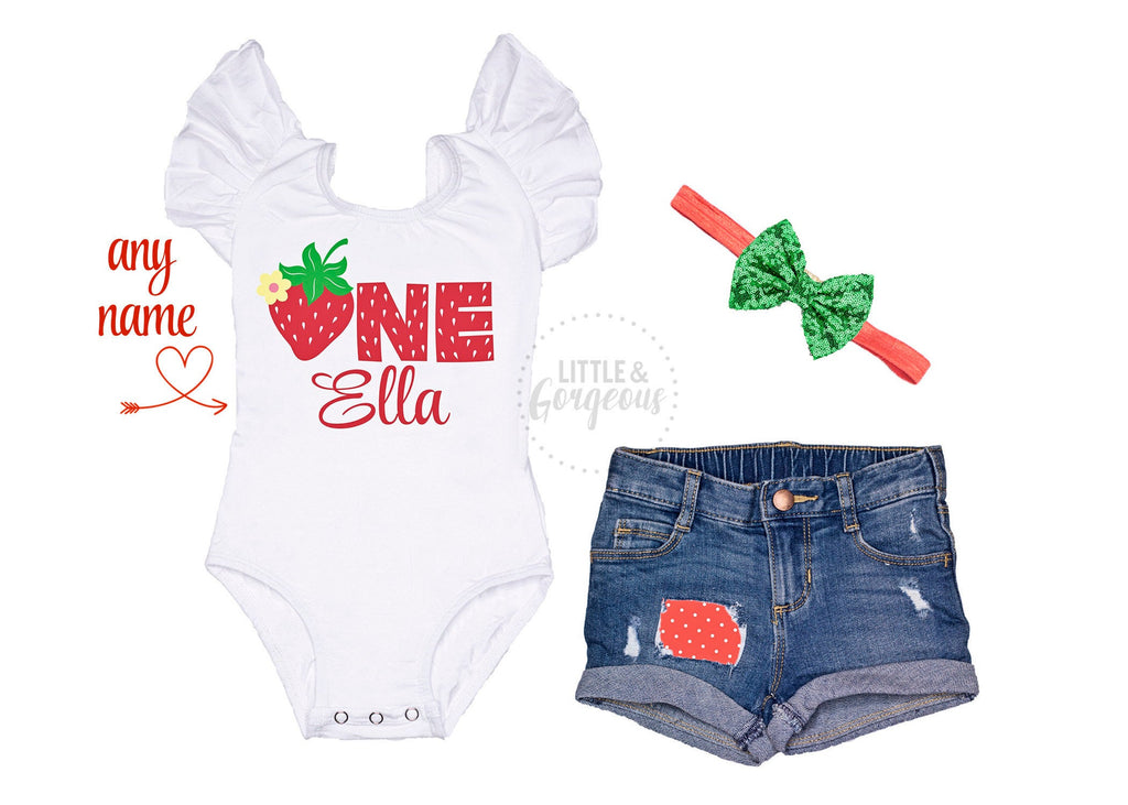 strawberry shortcake 1st birthday outfit