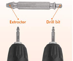 Protetor de Parafuso - Conjunto de 5 peças para remover parafusos danificados