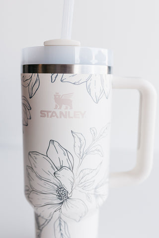 Stanley 40oz Tumbler Custom Engraved With Lightening Bolts & Peace Skeleton  Hands 