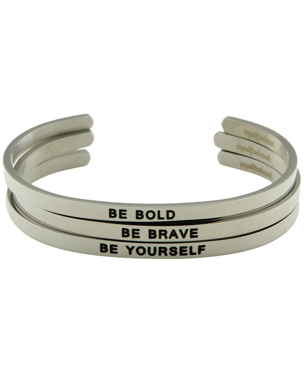 Brave and Bold Pep Talk Cuff Bracelets – Mind Fuel Nest