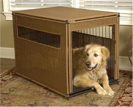 rattan dog crate