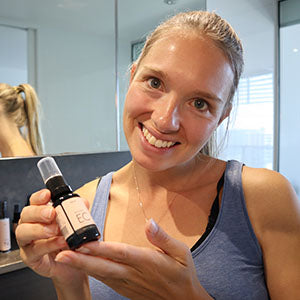 Women showing Vitamin A Oil