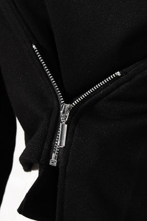 Dream Architect Oblique Zipper Asymmetrical Sweatshirt