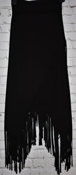 Rhonda Stark Fringe Skirt Black