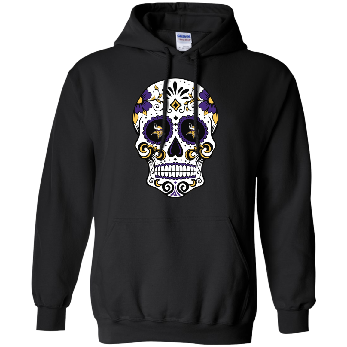 Super Minnesota Vikings Sugar Skull T-shirt 