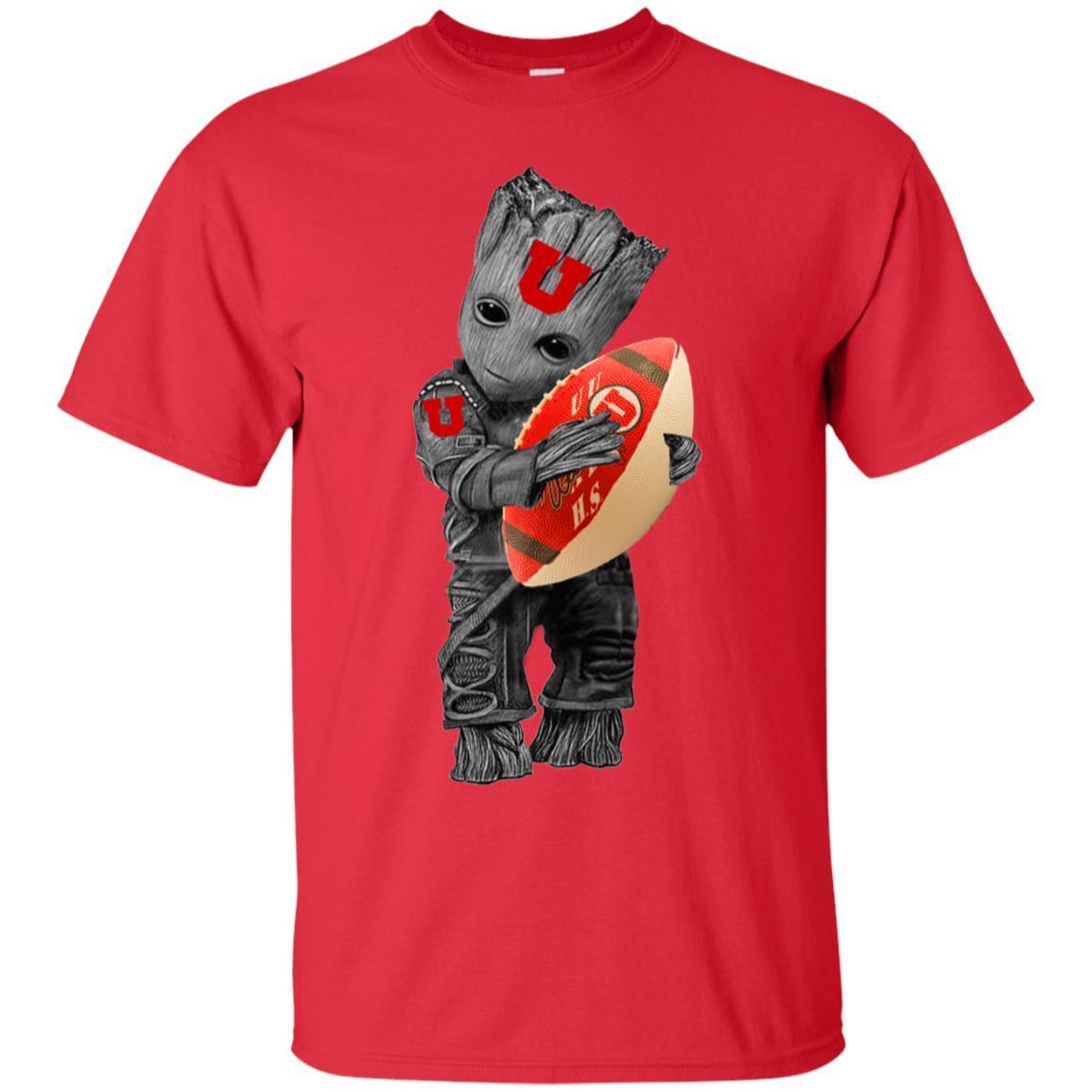 Baby Groot Hug University Of Utah Ball T Shirt