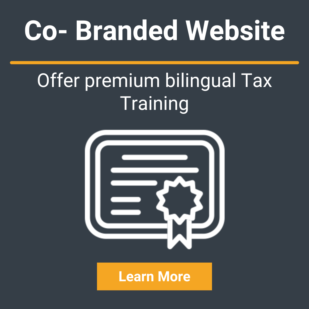 Offer premium bilingual tax training