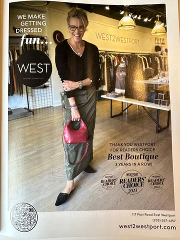 west boutique wins Best Boutique 3rd year in a row in westport lifestyle magazine