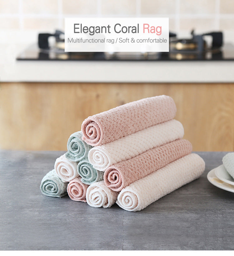 coral tea towels