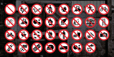 Guide to Prohibition Signs | The Sign Shed