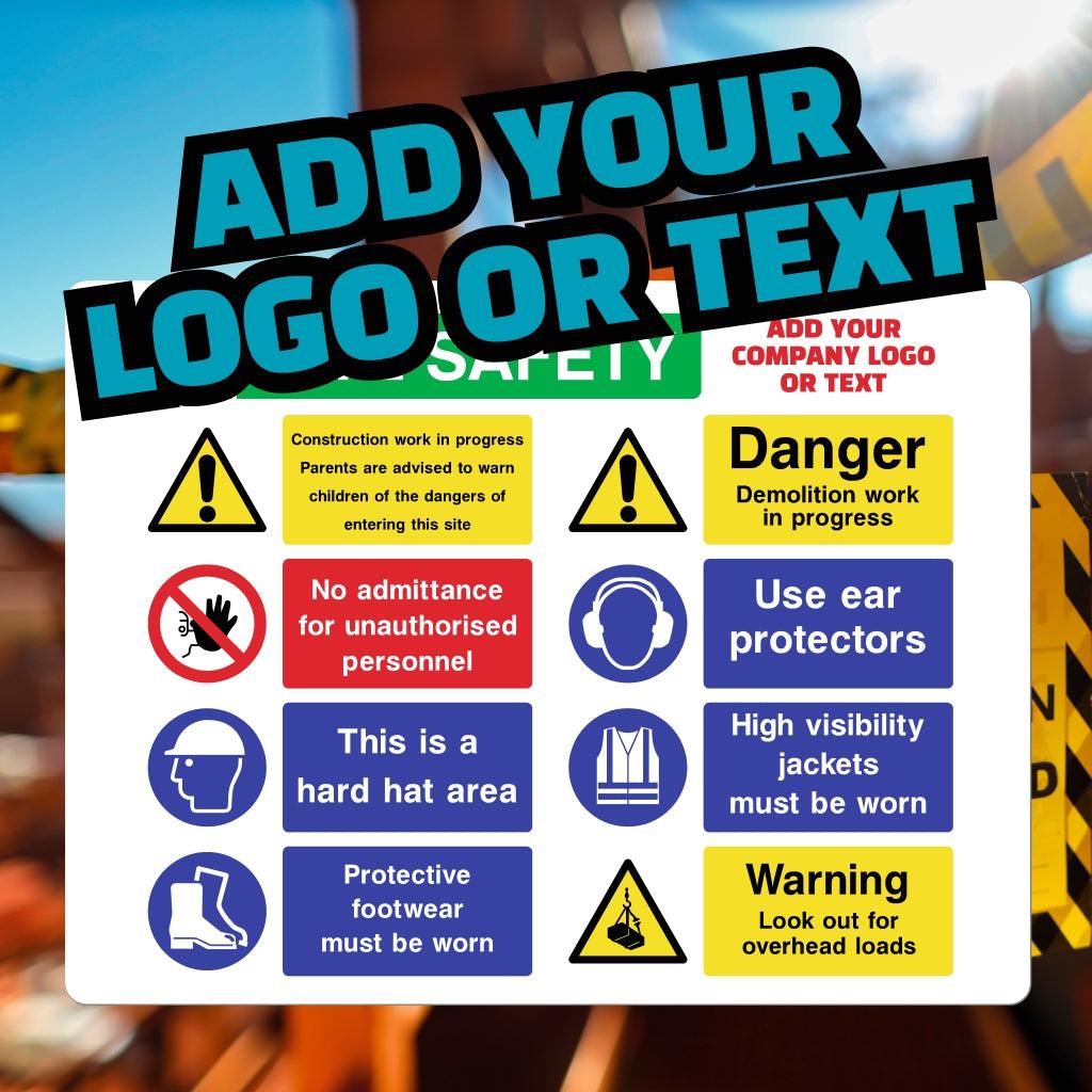 custom safety footwear signs