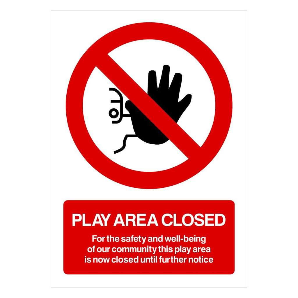 Play Area Closed Sign