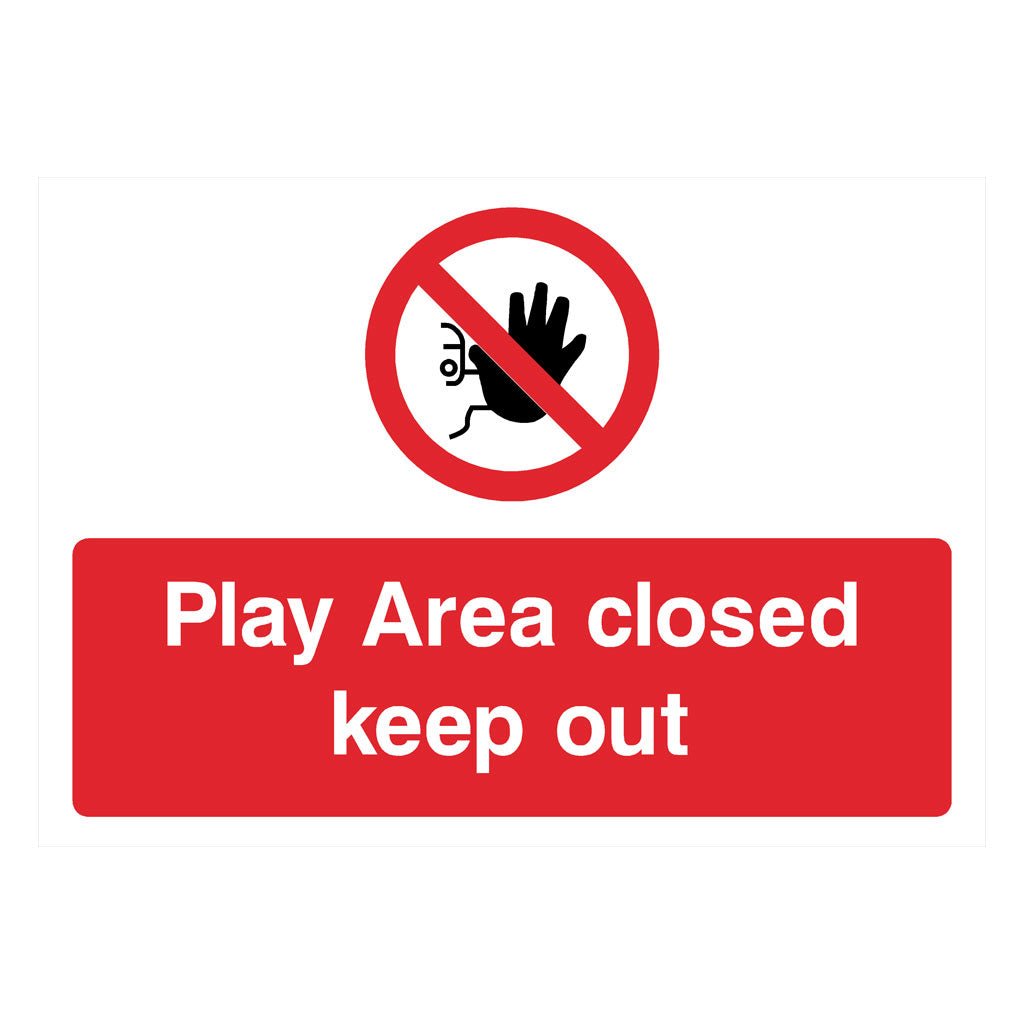 Play Area Closed Sign