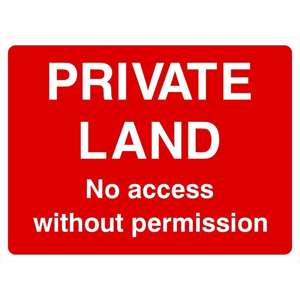 no admission without permission sign