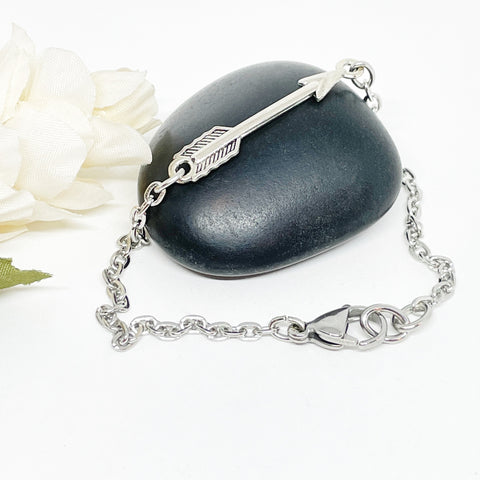 Silver Arrow Stainless Steel Bracelet