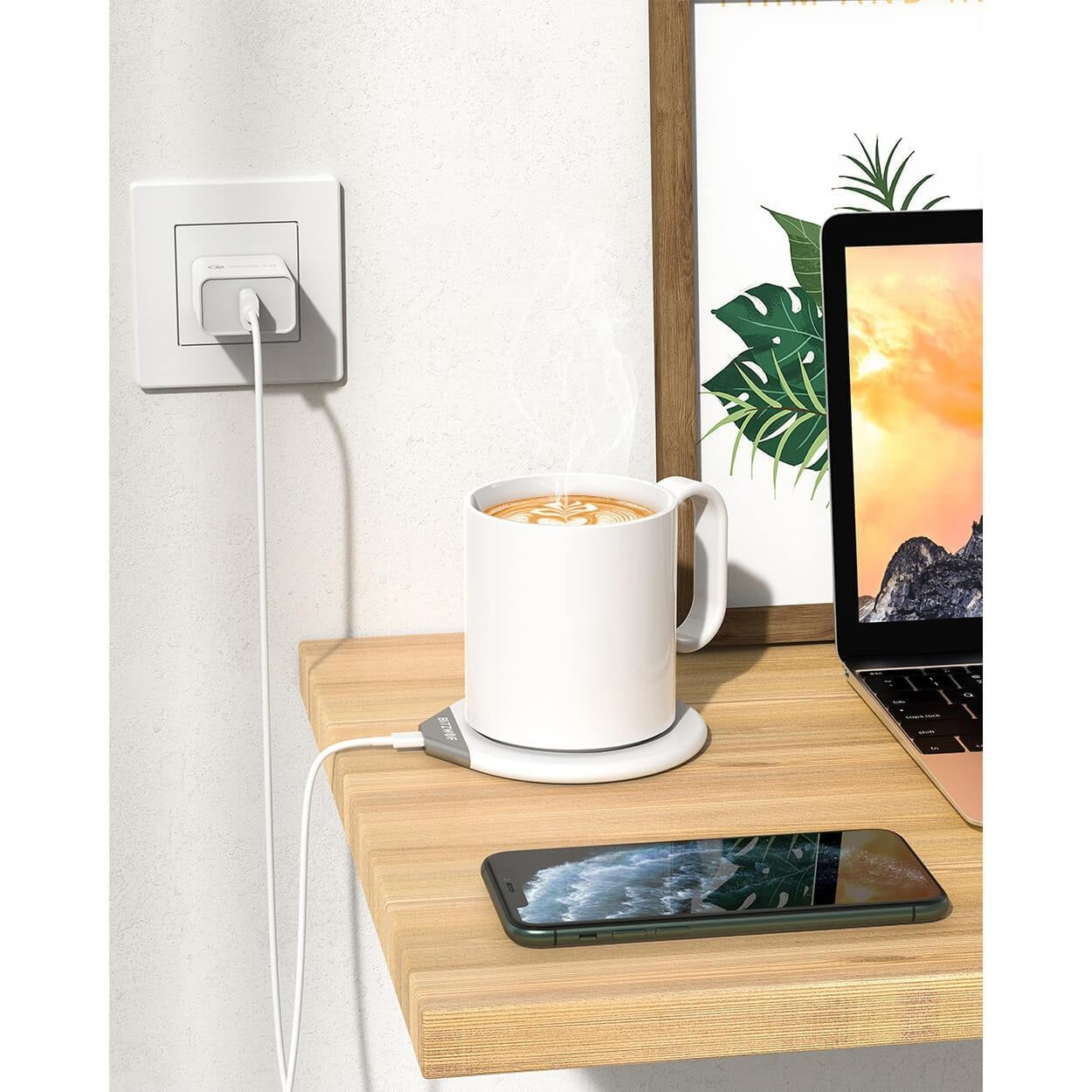 ☕ BlitzWolf Smart Coffee Mug Warmer & Qi Wireless Charger