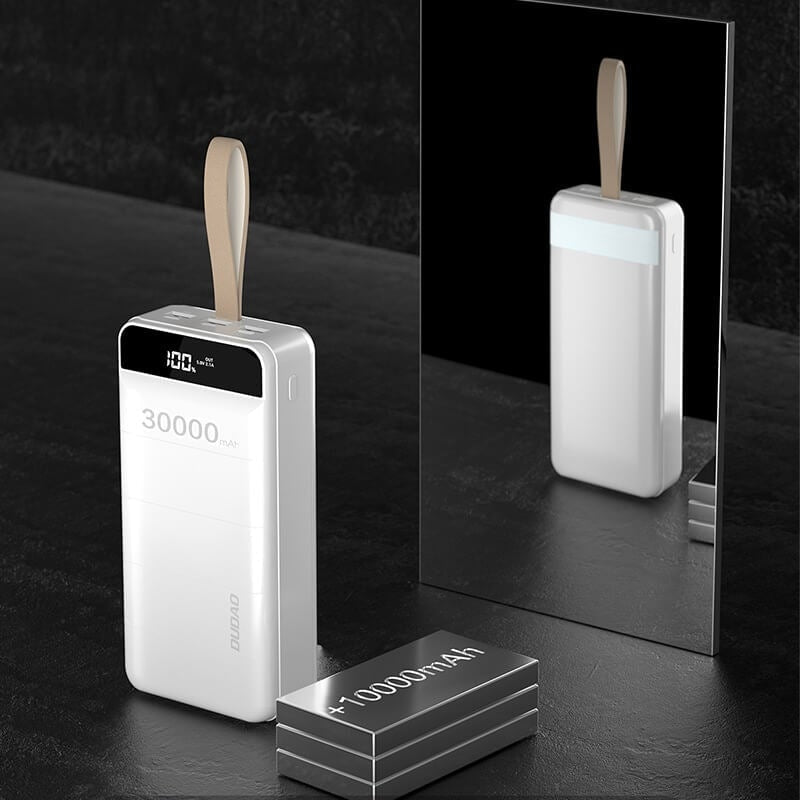 Dudao K8s+ Power Bank 30000 mAh🔋 3 x USB, LED Lamp, LCD Display – Office  Human
