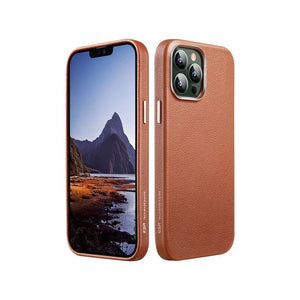 Premium Leather iPhone 15 Pro Max Case with AirGuard Technology