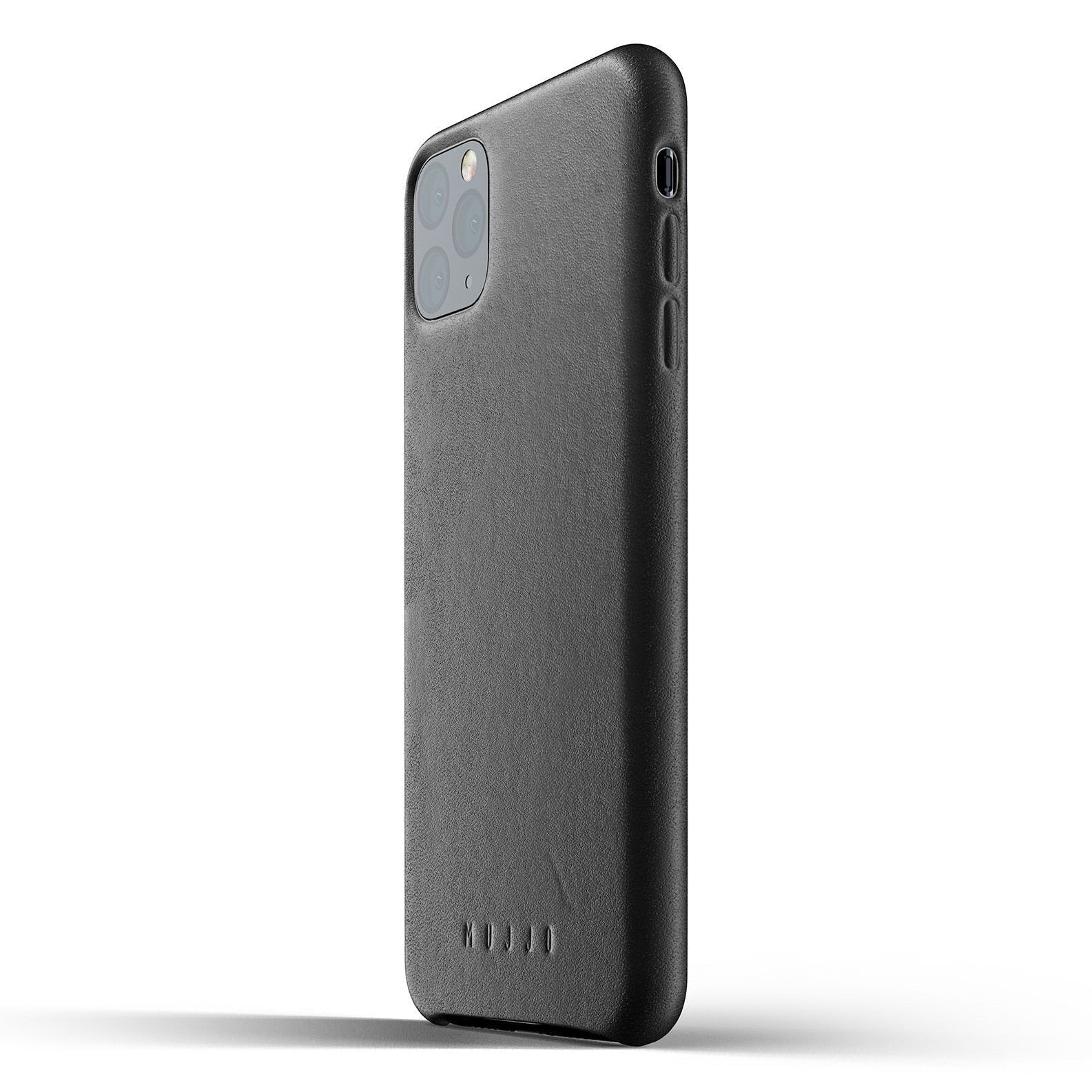 iPhone 11 Pro Max Leather Case | Genuine Leather | BandWerk Germany Munich | Ostrich | Black Silver