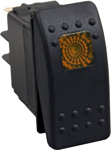 LIGHTED ROCKER SWITCH AMBER