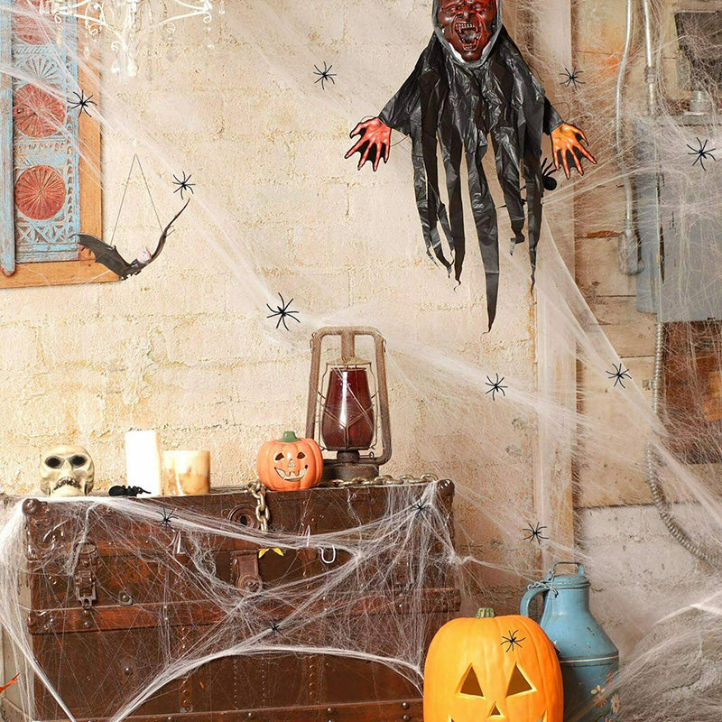 3 sachet de fausse toile d'araignée d'Halloween