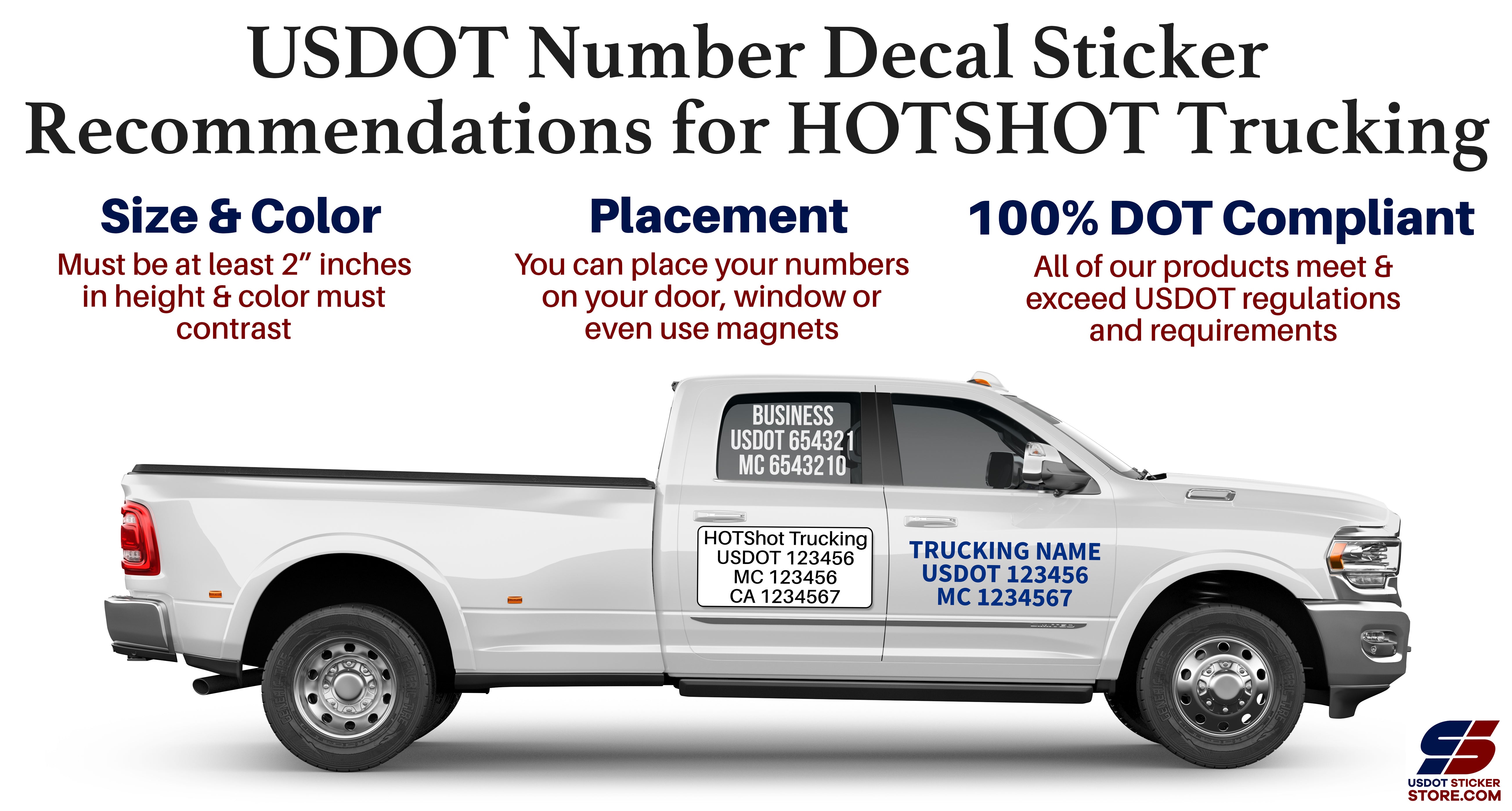 usdot number decal sticker regulations 