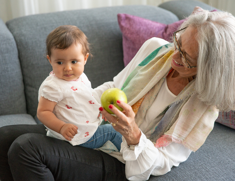 Grandparent with baby